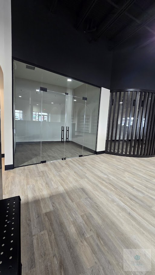 Office glass installation